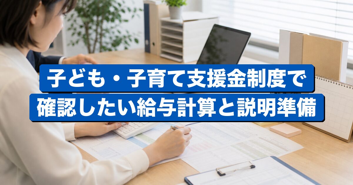 社会保険料と給与計算の確認を表すビジネスイメージ